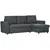 Buy 3 Seater Sofa Bed, L Shaped Pull Out Sofa Bed with Storage, Convertible Click Clack Settee Sectional Sleeper Futon for Living Room, Office, Dark Grey