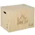 Buy 3-in-1 Wooden Plyo Box, Plyometric Jump Box with Handle Openings for Home Gym, Workout Training, Natural