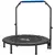 Buy 48" Foldable Mini Fitness Trampoline, with Adjustable Foam Handle, Blue
