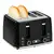 Buy 4 Slice Toaster with 7 Browning Levels, High Lift, Reheat/Defrost/Cancel, Self-centring Function, Removable Crumb Tray, Auto Off, 1600W, Black Honeycomb Texture