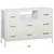 Buy Boucle Chest of Drawers, 8 Fabric Drawers Storage Organiser with Charging Station, 2 USB and 2 AC Ports, Steel Frame, Fabric Dresser for Living Room, Bedroom, Hallway, Cream White