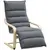 Buy Curved Wooden Accent Chair, with Adjustable Footrest - Drak Grey