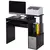 Buy Computer Desk with Sliding Keyboard Tray Storage Drawer Shelf Home Office Workstation Black