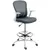 Buy Draughtsman Chair, Mesh Drafting Chair, Ergonomic Office Chair with Flip-up Armrest, Adjustable Foot Ring, Grey