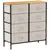 Buy Fabric Chest of Drawers, Storage Drawers, Industrial Bedroom Dresser with 8 Fabric Drawers, Steel Frame and Wooden Top for Nursery, Living Room, Hallway, Cream White