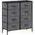 Buy Fabric Chest of Drawers, Storage Drawers, Industrial Bedroom Dresser with 8 Fabric Drawers, Steel Frame and Wooden Top for Nursery, Living Room, Hallway, Black