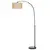 Buy Rattan Floor Lamp for Living Room, Farmhouse Arc Standing Lamp with Dual-Layer Shade & Foot Switch, Height Adjustable Minimalist Tall Pole Lampshade for Bedroom, Office, Black