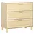 Buy Rattan Bedroom Chest of Drawers, 3 Drawers Storage Unit, Boho Dresser for Living Room, Hallway, Natural