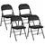 Buy Set of Four Cushioned Folding Chairs - Black