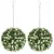 Buy Set of 2 Decorative Artificial Plants, UV-protected Artificial Plant Topiary Rose Balls, Fake Plants for Home Indoor outdoor Decor, 28cm, White
