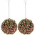 Buy Set of 2 Decorative Artificial Plants, UV-protected Artificial Plant Topiary Rose Balls, Fake Plants for Home Indoor outdoor Decor, 28cm, Pink