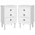 Buy Set of Two Three-Drawer Modern Bedside Tables - White