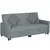 Buy Three-Person Velvet-Feel Sofa Bed - Grey