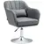 Buy Swivel Microfibre Accent Chair for Living Room Contemporary Vanity Armchair with Adjustable Height Thick Cushion Lumbar Support Armrest for Bedroom Office Dark Grey