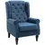 Buy Wingback Accent Chair, Retro Upholstered Button Tufted Occasional Chair for Living Room and Bedroom, Blue