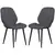 Buy Velvet Dining Chairs, Set of 2 Dining Room Chairs with Metal Legs for Living Room, Dining Room, Grey