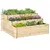 Buy 117cm x 100cm x 54cm 3 Tier Raised Garden Bed 376L Fir Wood Elevated Planter Flower Box with 9 Grow Grids and Non-woven Fabric for Vegetables, Flower, Herb Outdoor Indoor Use