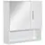Buy Bathroom Mirror Cabinet, Wall Mounted Storage Cupboard Organizer with Double Doors and Adjustable Shelf, White