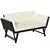 Buy 2-Seater 2-in-1 Rattan Convertible Sofa Daybed Brown