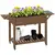 Buy 46 x 94cm Wooden Raised Planter, with Shelves - Carbonised