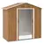 Buy 6.5 x 3.5ft Metal Garden Storage Shed - Brown Wood Effect