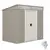 Buy 6.5 x 4FT Galvanised Metal Shed with Foundation Kit, Lockable Tool Garden Shed with Double Sliding Doors, Vents, Light Grey Wood Effect