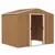 Buy 8 x 6ft Galvanised Steel Shed, with Double Door - Brown