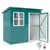 Buy 7 x 4ft Galvanised Steel Garden Shed, with Lock and Gloves - Green