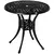 Buy 78 cm Round Garden Dining Table with Parasol Hole Antique Cast Aluminium Outdoor Table Only, Black
