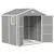 Buy 7.9ft x 6.2ft Aluminium Frame and Plastic Wall Shed, with Foundation - Light Grey