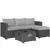 Buy Five Piece Rattan Garden Furniture Set with Gas Fire Pit Table and Footstool - Grey