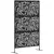 Buy Decorative Garden Privacy Screen with Stand, 6.5FT Freestanding Metal Outdoor Divider, Decorative Privacy Panel with Expansion Screws for Garden Pool Hot Tub, Bamboo Style, Black