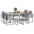 Buy Nine-Piece Steel Frame Garden Dining Set - Grey