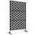 Buy Metal Decorative Privacy Screen Outdoor Divider, Black Grid