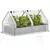 Buy Metal Planter Box with Cover, Raised Garden Bed with Greenhouse, for Herbs and Vegetables, White and Dark Grey