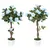 Buy Set of 2 Artificial Plants White Rose Floral in Pot, Fake Plants for Home Indoor Outdoor Decor, 90cm, Light Blue