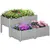 Buy Set of 4 26L Garden Raised Bed Elevated Patio Flower Plant Planter Box PP Vegetables Planting Container, Grey