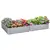 Buy Set of 2 291L Raised Garden Bed, Elevated Galvanised Planter Box for Flowers, Herbs, 100x100x30cm, Grey