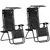 Buy Zero Gravity Lounger Chair Set of 2, Folding Reclining Patio Chair with Shade Cover, Padded Seat, Cup Holder, Soft Cushion and Headrest for Poolside, Camping, Black