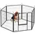 Buy 6 Panels Dog Playpen, Portable Detachable Puppy Pen with Door, for Medium Dogs, 80cm High, Black
