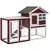 Buy Rabbit Hutch Outdoor Wooden Guinea Pig Hutch Rabbit Run Bunny Cage Small Animal House Pull-Out Tray, Brown, 122 x 62.6 x 92 cm