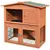Buy Rabbit Hutch Outdoor Guinea Pig Hutch 2-Tier Bunny Cage with No-Leak Tray 100.5 x 55 x 101 cm
