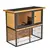 Buy Guinea Pig Hutch Rabbit Hutch Wood-metal Elevated Pet House Bunny Cage with No-Leak Tray Ramp Openable Roof Outdoor 89.5 x 45 x 81cm Light Yellow
