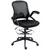 Buy Drafting Chair with Flip-up Armrest, Mesh Office Stool with Foot Ring, 360° Swivel Height Adjustable Chair for Standing Desk, Black