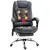 Buy Heated 6 Points Vibration Massage Executive Office Chair Adjustable Swivel Ergonomic High Back Desk Chair Recliner with Footrest Dark Grey