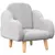 Buy Kids Armchair Toddler Sofa Children Chair with Arm Rest, Wooden Frame, Velvet, PP Legs, Cloud Shape, for Ages 1.5-3 Years - Grey