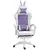 Buy Racing Gaming Chair, Reclining PU Leather Computer Chair with Removable Rabbit Ears, Footrest, Headrest and Lumber Support, Purple