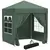 Buy Outsunny 2 x 2 m Garden Pop Up Gazebo, Wedding Party Tent Marquee, Water Resistant Awning Canopy with Sidewalls, Windows, Carry Bag, Green