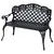 Buy Outsunny Garden Bench, Cast Aluminium, 107Lx58Wx85H cm-Black