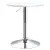 Buy HOMCOM Bar Table Φ60cm Adjustable Height Round Bistro Table w/ Swivel Top Metal Frame Counter Surface Stylish Kitchen Conservatory White
